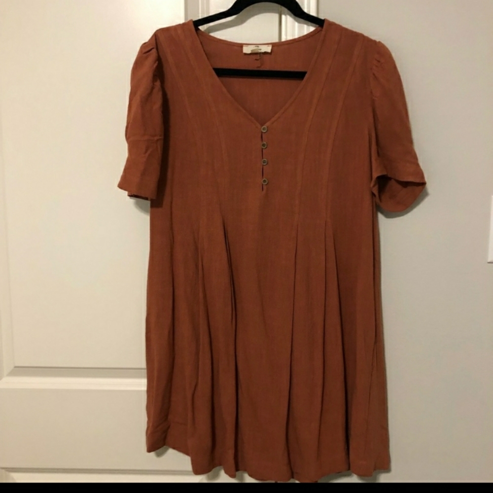 Gorgeous for fall Rust Swing Dress with pockets!! What could be better 🍂🍁🍃 - Picture 3 of 4